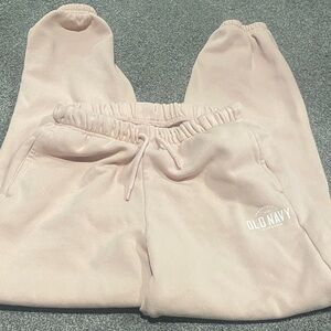 Old Navy Women's Pale Pink Fleece Jogger Pants